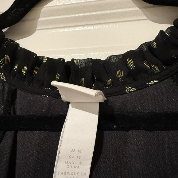 Black and Gold Polka Dot Dress - Picture 2 of 3